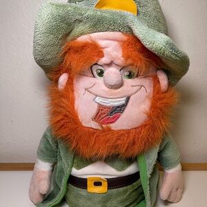Charming Green and Orange Plush Leprechaun Toy